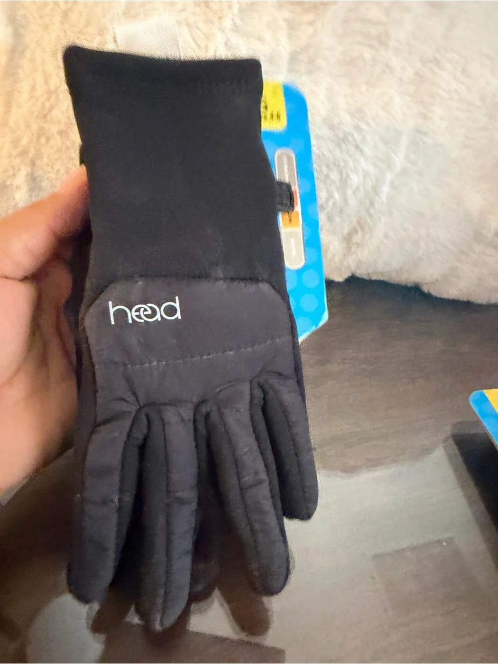 Head Gray Pink Kids Mittens
